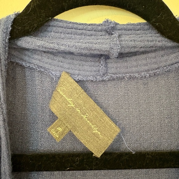 Anthropologie | Sunday in Brooklyn Blue Minnie Waffle Cardigan, Size Medium - Picture 3 of 11
